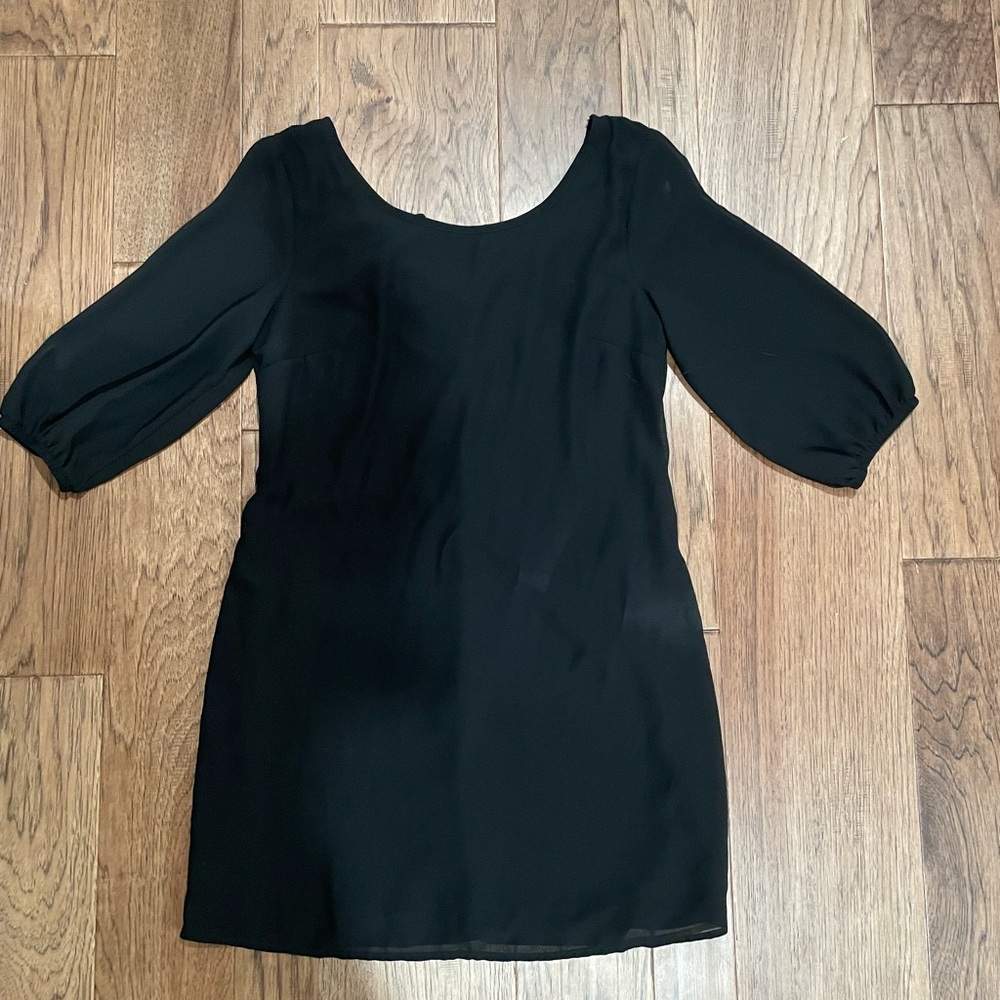 Black dress with black bow on back